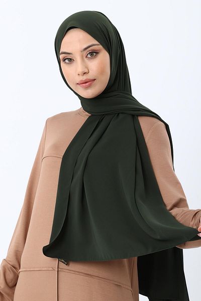 ASİLNUR Medina Silk Shawl Khaki