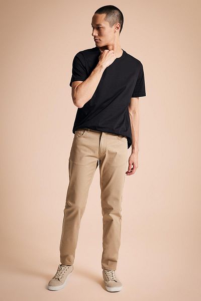 DeFacto Παντελόνι Chino Canvas Gabardine Extra Slim Fit με στενή τσέπη στα πόδια R0298az23sp