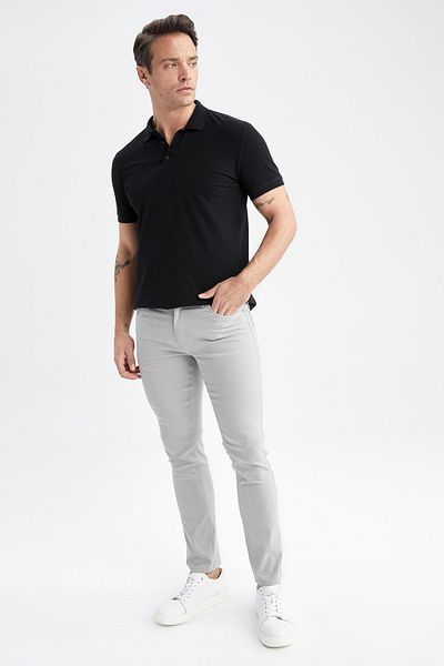 DeFacto Slim Fit Slim-Fit Slim-Fit Chino plátěné kalhoty T1055Az23Sp