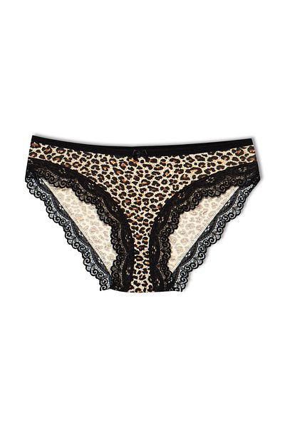 HNX 3-Piece Cotton Leopard Lace Women's Panties