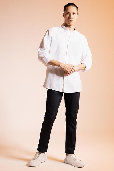 DeFacto Slim Fit Chino Canvas Pants X8022az23sp
