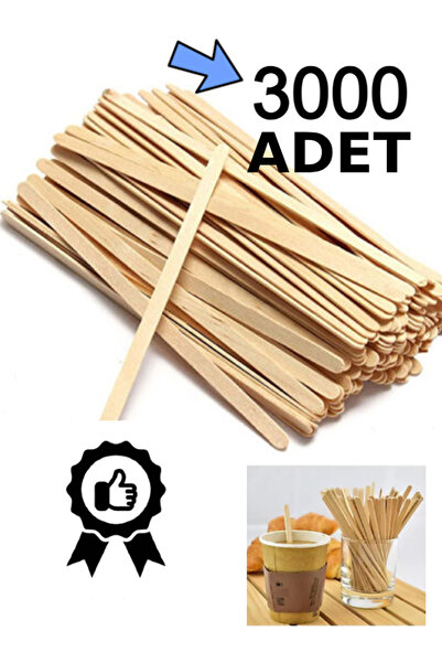 nistabolje 3000 Adet Tek kullanımlık Çay Kahve Kaşığı Tahta Ahşap Karıştırıcı Kaşık Karıştırma Çubuğu
