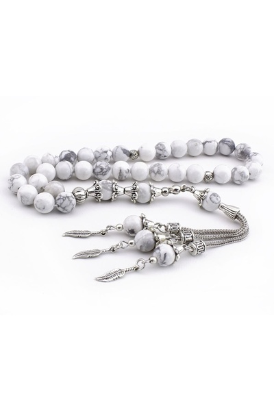 PİGADO Ειδικός Χάντρες Προσευχής από Φυσική Πέτρα Χαβλίτη με Καμσίλια