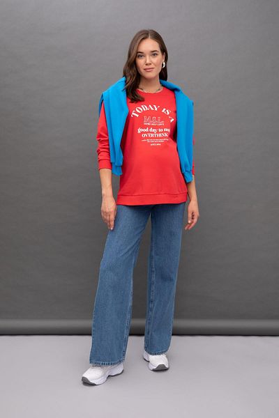DeFacto Regular Fit Printed Maternity Sweatshirt Z2646az22wn