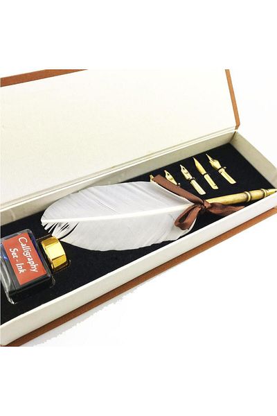PİGADO Steel Pen Feather Dip Pen Set Calligraphy Pen