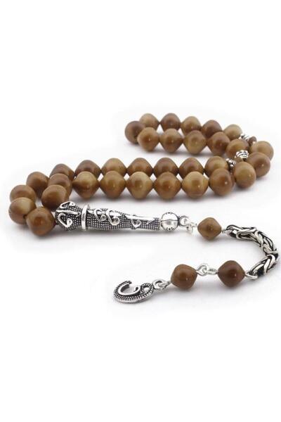 PİGADO Ασημένια χάντρα προσευχής Kuka με φούντα με αλυσίδα King Chain σε σχέδ...