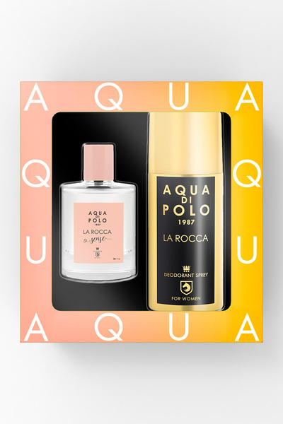 Aqua Di Polo 1987 La Rocca Sense 50 ml Kadın EDP ve La Rocca 150 ml Deodorant...