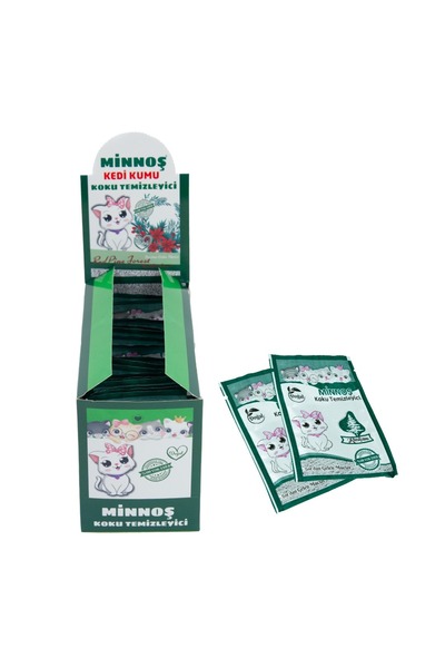 Minnoş KEDİ KUMU KOKU GİDERİCİ 25G KIZILÇAM %100 BORDAN GELEN HİJYEN
