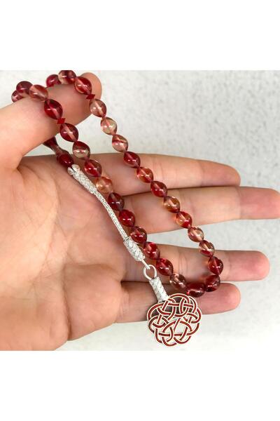 PİGADO Сребърни капсули с пискюли от Казаз, изрязани в червен огнен кехлибар,...