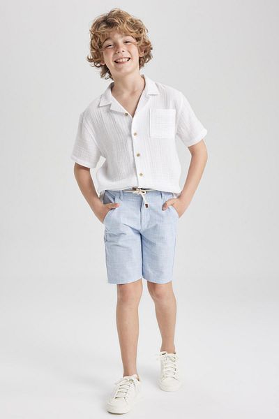DeFacto Boy's Linen Look Basic Shorts Z4453A623Sm