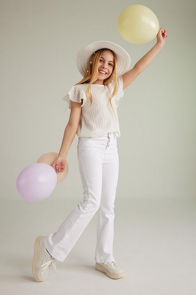 DeFacto Girl's Flare Leg Wide Leg Jean Trousers Y6869a623sm