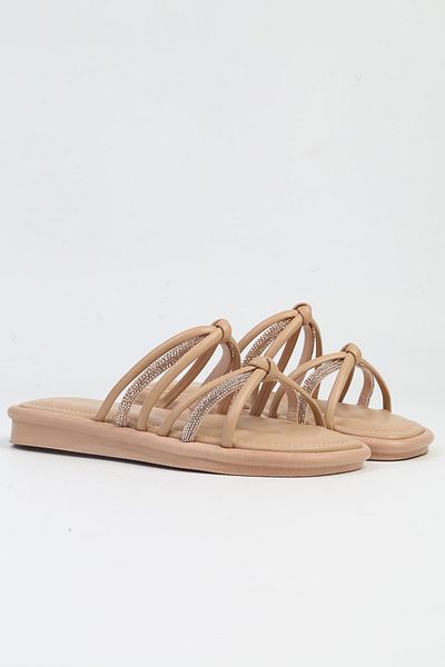 Pierre Cardin ® |   PC-5106-3891 Μπεζ-Γυναικείες Πέτρινες Παντόφλες Καθημερινές