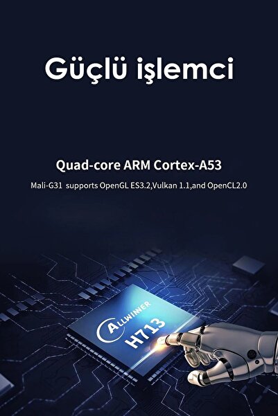 Enshall Taşınabilir Sinema Projektörü Android 11 Akıllı Bluetooth Wifi6 Projeksiyon