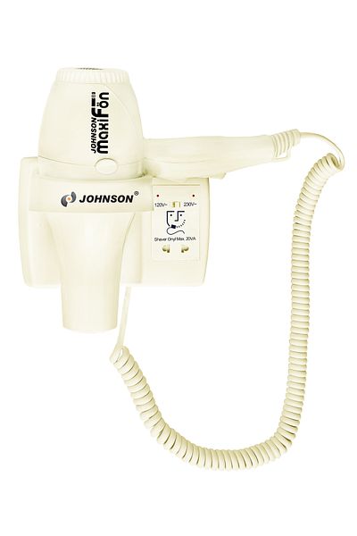 Johnson MaxiFön 1600W Hotel Type Hair Dryer - With Shaving Socket, 110v-220v