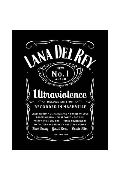 Z zepplin Lana Del Rey Ultraviolence Patch mare pe spate