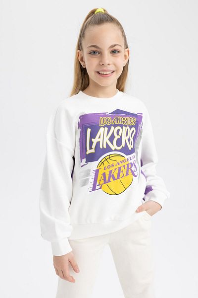 DeFacto Girl's Nba Los Angeles Lakers Regular Fit Crew Neck Sweatshirt Z4754a623sp