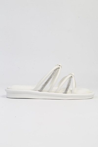 Pierre Cardin ® |   PC-5106-3891 Λευκές-Γυναικείες Πέτρινες Παντόφλες Καθημερινές