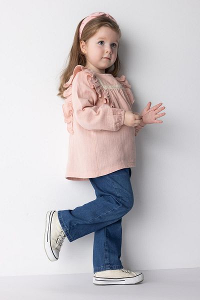 DeFacto Baby Girl Crew nyakú, hosszú ujjú muszlin ing Z4286a223sp