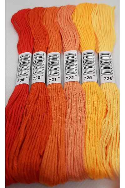 ALMİŞ Pcs Cross Stitch 8 Meters 6 Layers Different Color Cross Stitch Embroidery Rococo Ipi-606 726