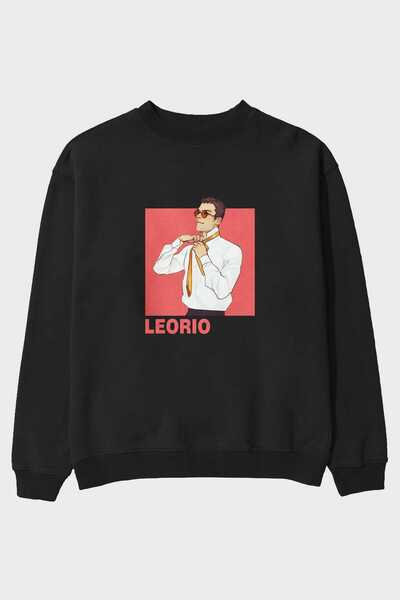 Ankhises Leorio Paladiknight 5 Anime Front Štampano Crna Oversize kroj Dukser...