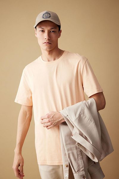 DeFacto Nové tričko Regular Fit Crew s krátkym rukávom 100% bavlna Z6860az23sm