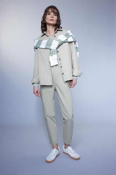 DeFacto Pantaloni largi din Gabardine 100% Bumbac S2790az23sm