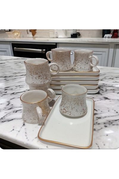 ariana sytle Star Presentation 6-Piece Turkish Coffee Cup Set
