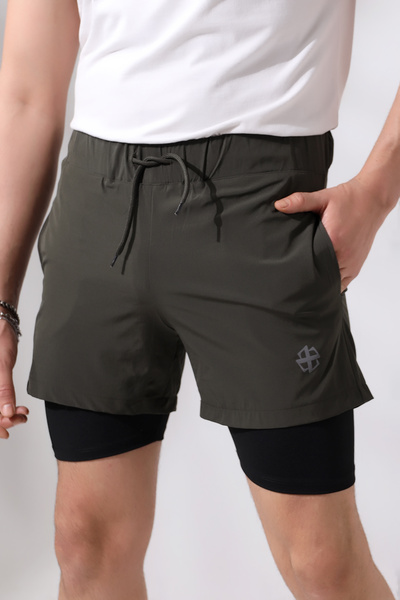 DeChival Erkek Taytlı Spor Şort / Men's Athlete Tıghts Shorts