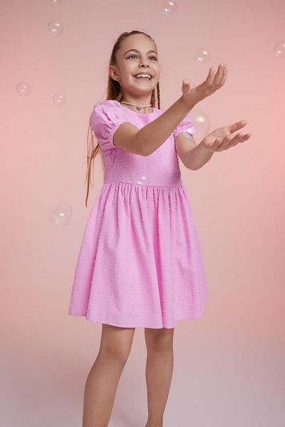 DeFacto Girl's Short Sleeve Cotton Dress Z6371a623sm