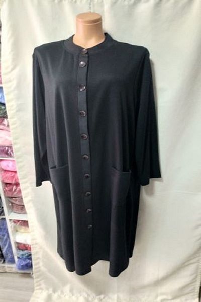 KADO DOMINANT COLLAR LONG BATTAL 1 PIECE BLACK PARDUS THICK COMBED QUALITY USED STYLISH TWO POCKET