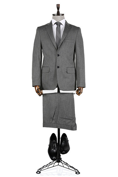 Buenza Sanro Mono Klasik Erkek Gri Takım Elbise