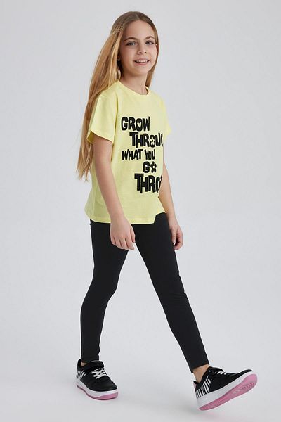 DeFacto Girl's Printed Short Sleeve T-Shirt Z7731a623sm