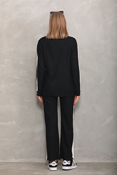 Miss Dünya Lissa Σετ φόρμας από μαλακό ύφασμα εγκυμοσύνης και εγκυμοσύνης με ρίγες στο πλάι