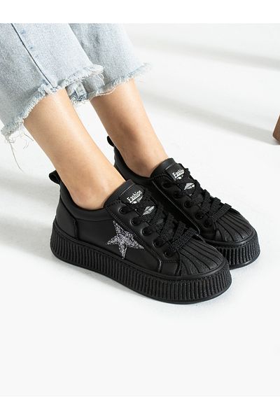 Alemdar Shoes Pantofi de damă STAR Black Star Detail