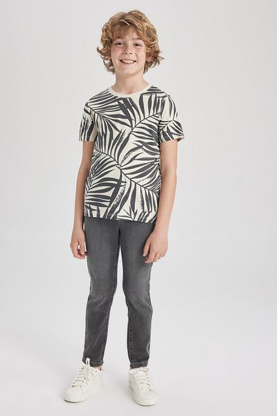 DeFacto Boy's Crew Neck Print Short Sleeve T-Shirt Z8026A623Sm