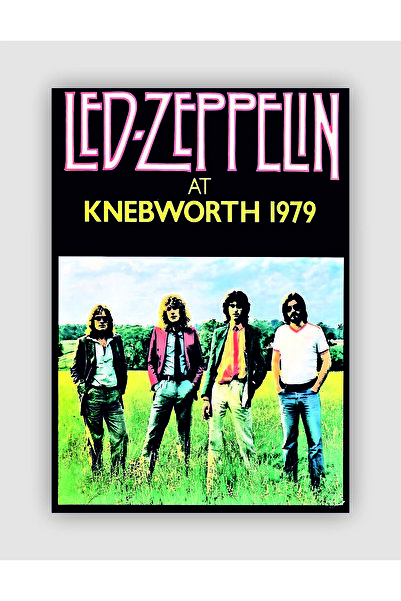 fırsatlar diyarı Poster de perete cu muzică rock Led Zeppelin la Knebworth 1979 - Hârtie groasă - Fără cadru