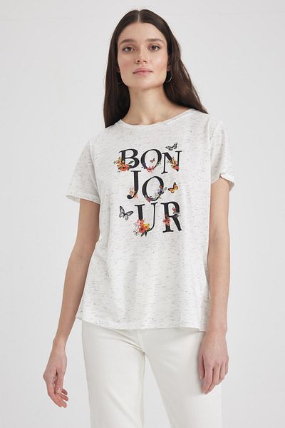 DeFacto Regular Fit Crew Neck Printed Short Sleeve T-Shirt Z6452az23sp