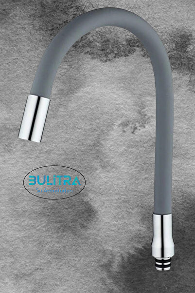 BULİTRA Su Armatürleri Gri Renkli Oynar Başlıklı Spiral Musluk Başlığı Batary...