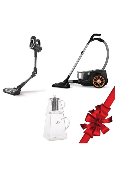 Karaca Gizza Cam Çaycı  Premium Süpürge Seti Karaca Power Pro + Karaca