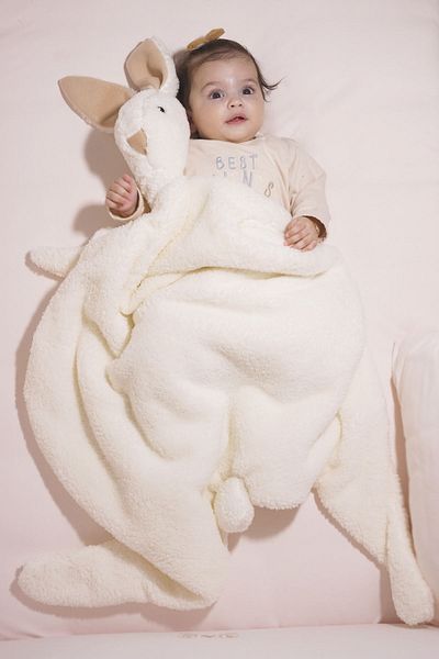 Modakids Cute Bunny Baby Kids Blanket Winter Plush Welsoft Rabbit Blanket