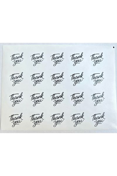 Protec Matbaa Sticker Thank You 100 Pieces