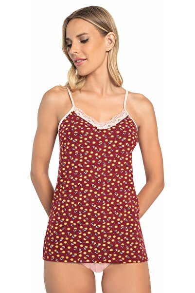 Miss Blue Moon V-Neck Lace 4-Piece Undershirt 8000