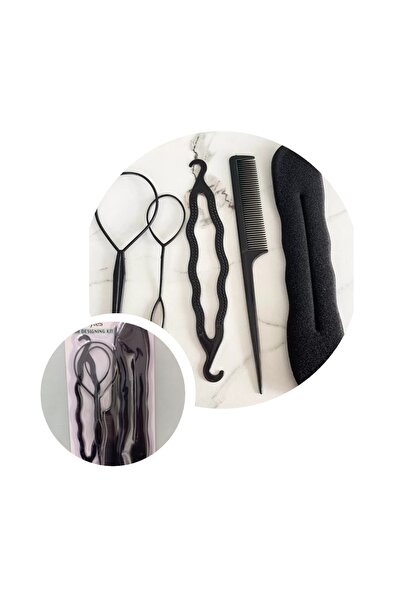ZNS Accessories مجموعة أدوات تصفيف الشعر باللون الأسود