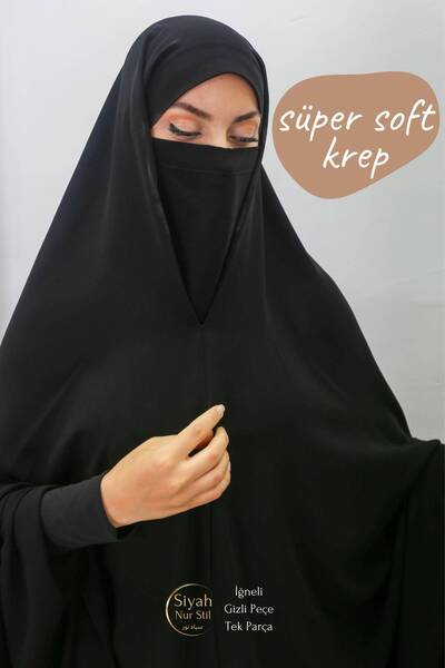 SİYAH NUR Σεντόνι μονοκόμματο Super Soft Crepe με κρυφή φύλακα με βελόνα