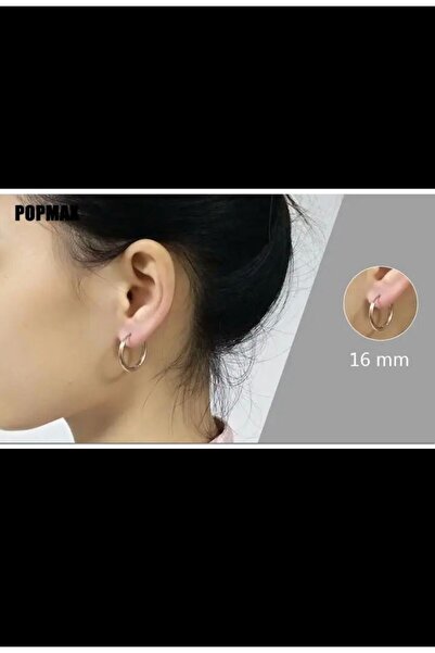 Arescollection 316l cerrahi çelik orta boy çelik erkek kadın halka küpe