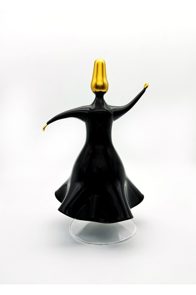 ÖzcamKristal Dekoratif Cam Semazen – Siyah Renk, Ev Dekorları İçin İdeal