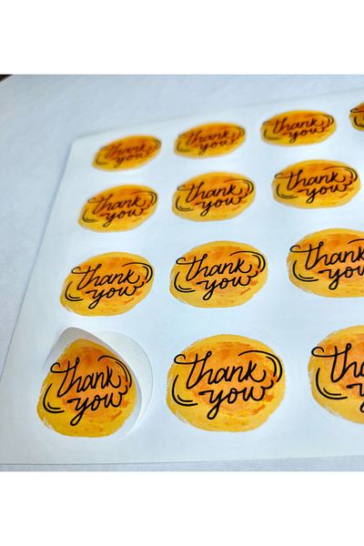 Protec Matbaa Label Thank You 100 Pieces