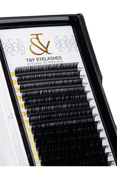 T&Y EYELASH İpek Kirpik , D Kıvrım , 0.07 Kalınlık , Mix 08/10/12/14 mm , T&Y...