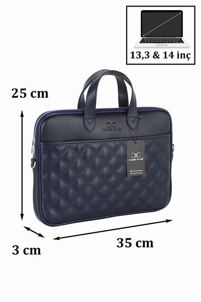 Case Club حقيبة كمبيوتر محمول متوافقة مع Macbook Air Pro مقاس 13.3 بوصة و14 بوصة باللون الأزرق الداكن