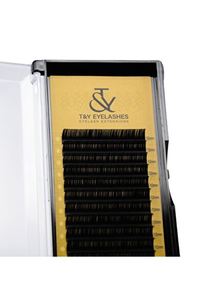 T&Y EYELASH İpek Kirpik , CC Kıvrım , 0.07 Kalınlık , 12 mm , T&Y , 12 Sıra ,...